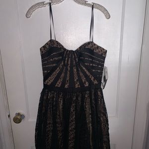 short black and brown  dress